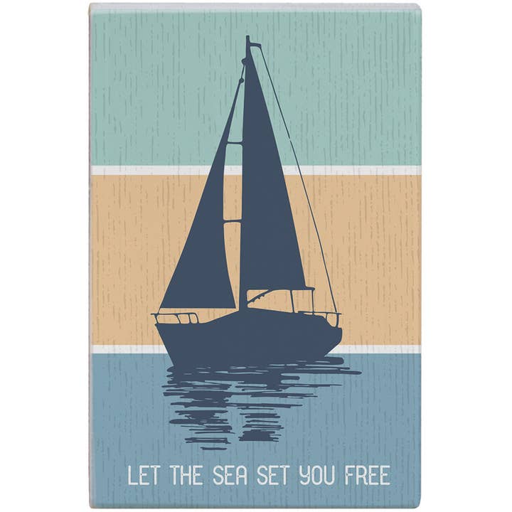 Let The Sea Sailboat - Small Talk Rectangle for wholesale by Sincere Surroundings