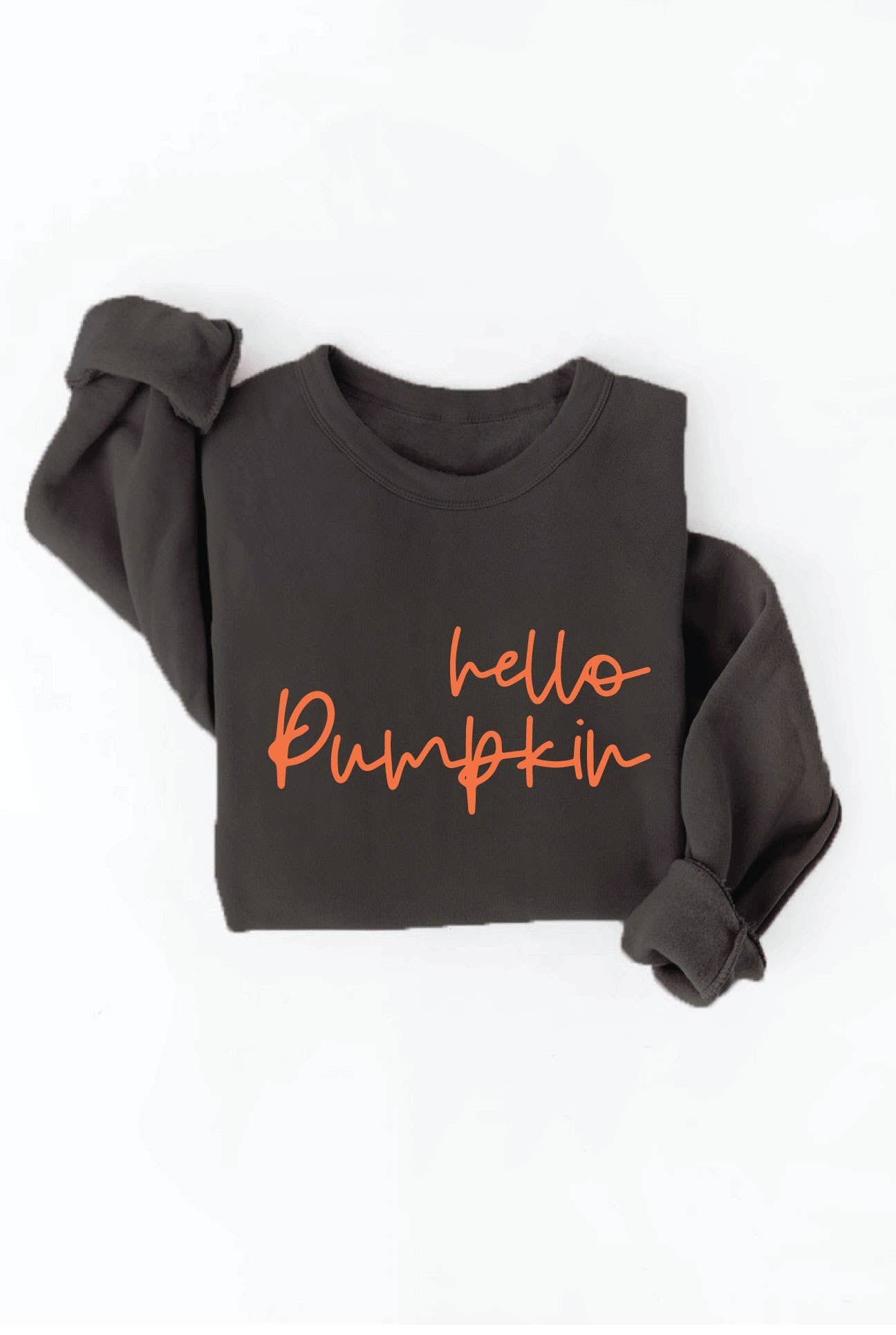 OAT COLLECTIVE - Wholesale Graphic Sweatshirt - Women's - HELLO PUMPKIN Graphic Sweatshirt4