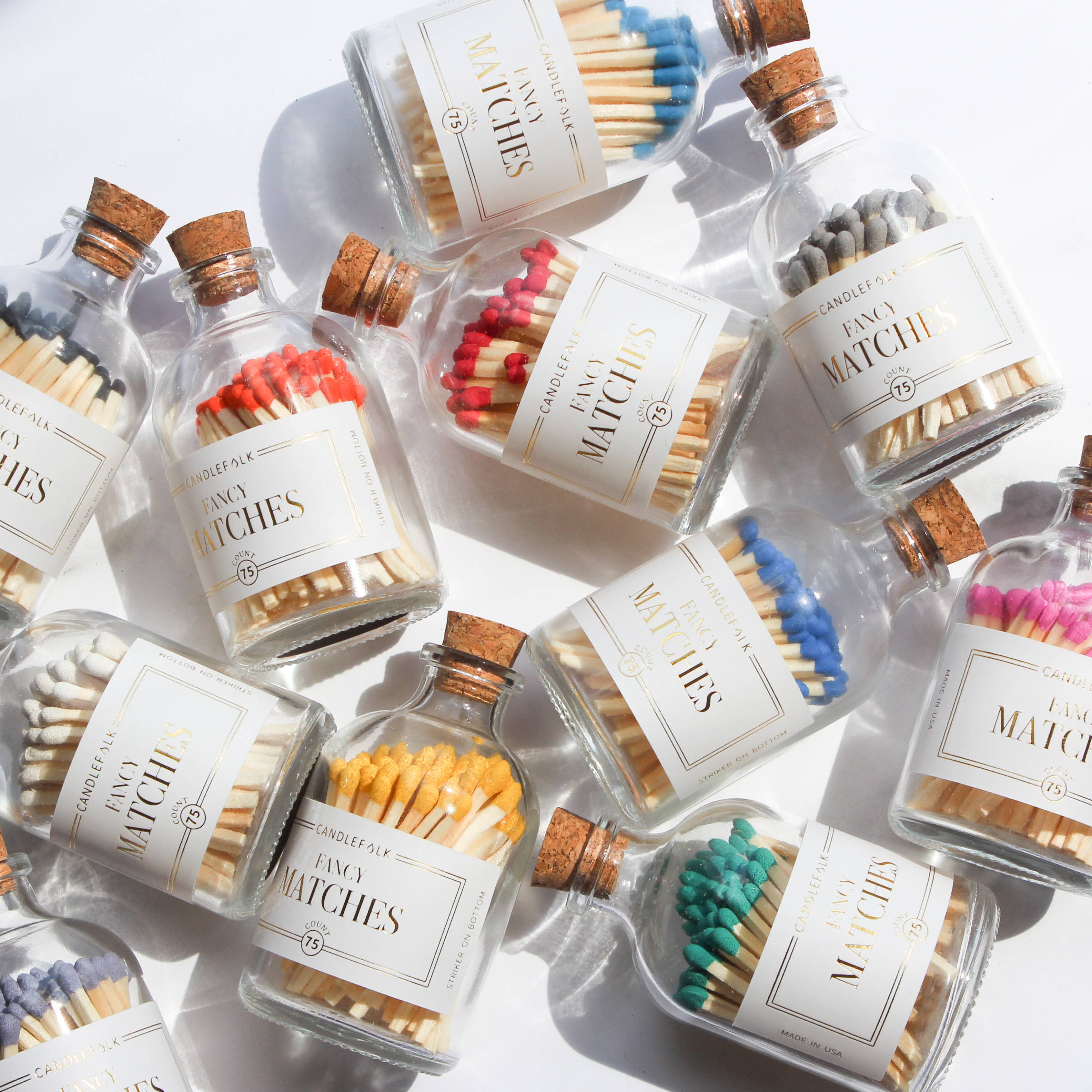 Candlefolk – wholesale Matches – Multi-Colored Apothecary Matches1