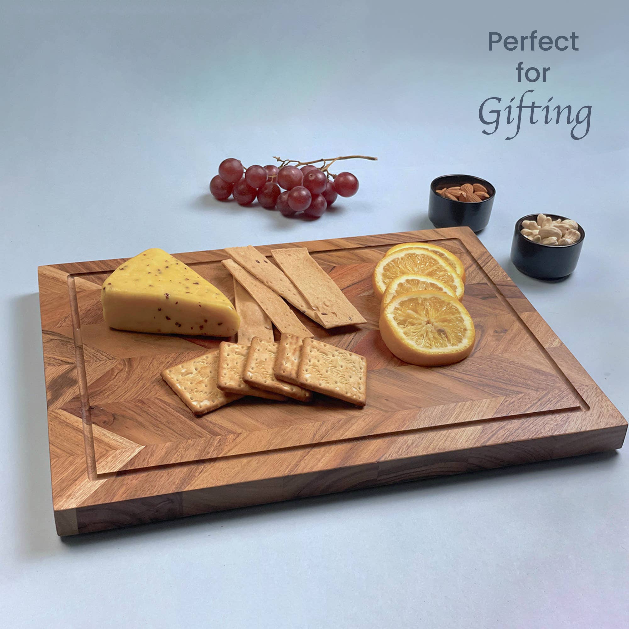 The Fine Living Company - Wholesale Cutting Board - Handmade Indian Acacia Wood Large Thick Chopping Board5