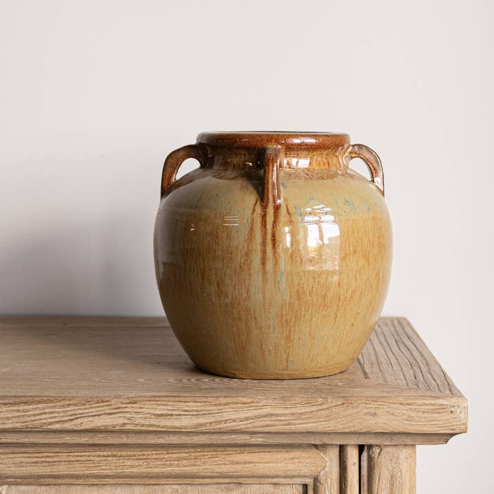 Luxe B Co - Wholesale Vase - Chevalier Cream Glazed Vase With Handles6