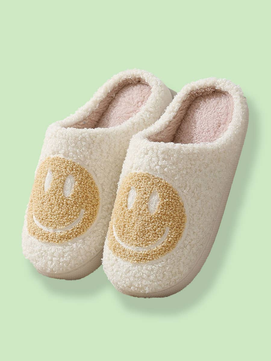 DOUBLJU - Wholesale Slippers - Unisex - Smiley Face Unisex Cotton Slippers for Fall,Winter
14