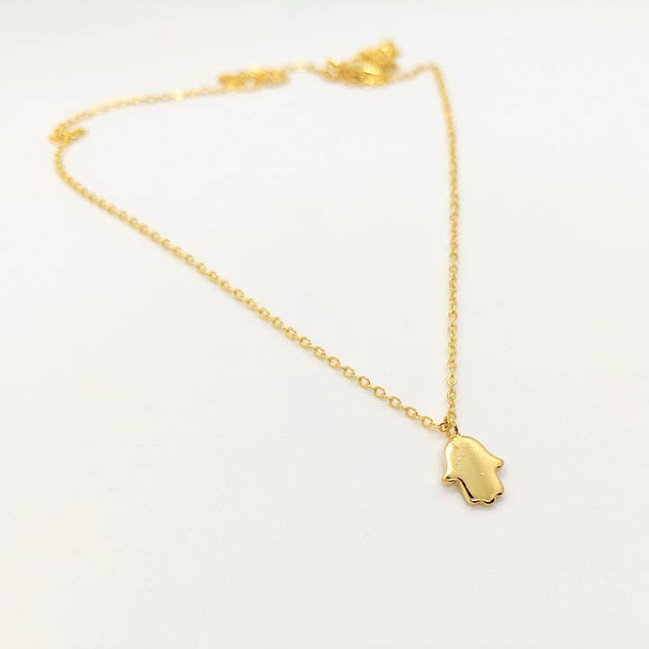 Collar Mini Hamsa dorado para venta al por mayor de Bliss Vibez