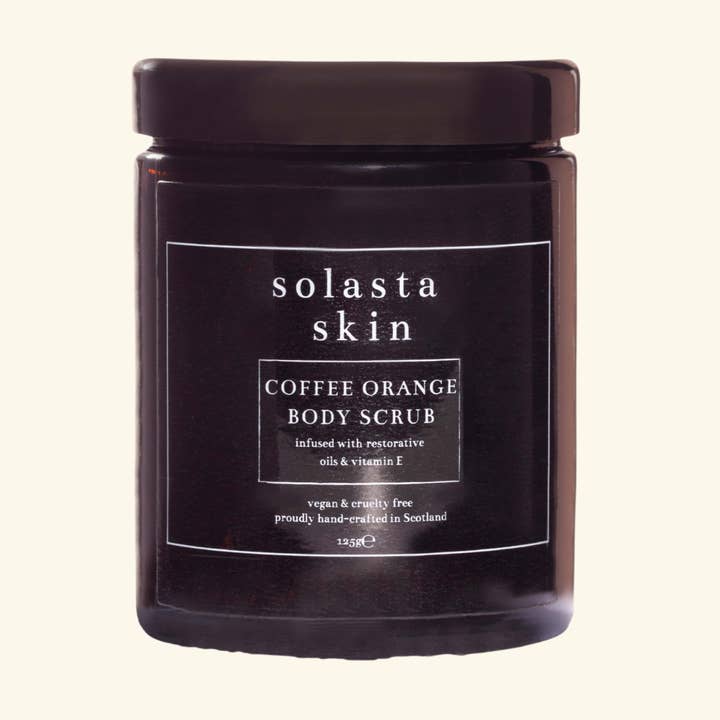 Coffee Orange Body Scrub for wholesale by Solasta Skin