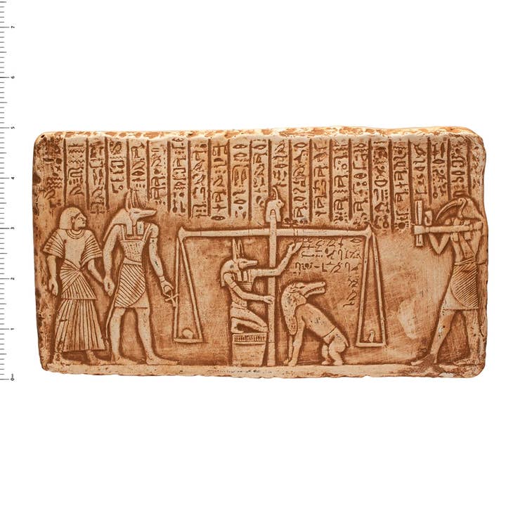 Discoveries, Inc. – wholesale Väggplakett – Egyptisk domsscenplakett gips - 10"6