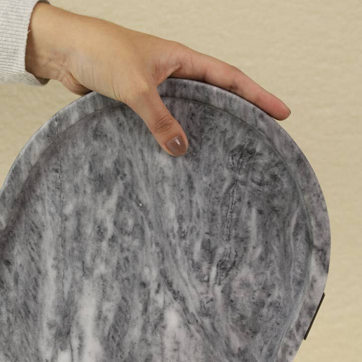 PIETRA DI CASA - Wholesale Decorative Tray - Marble Tray - PAPA ALANA Oval20 - Ruivina3
