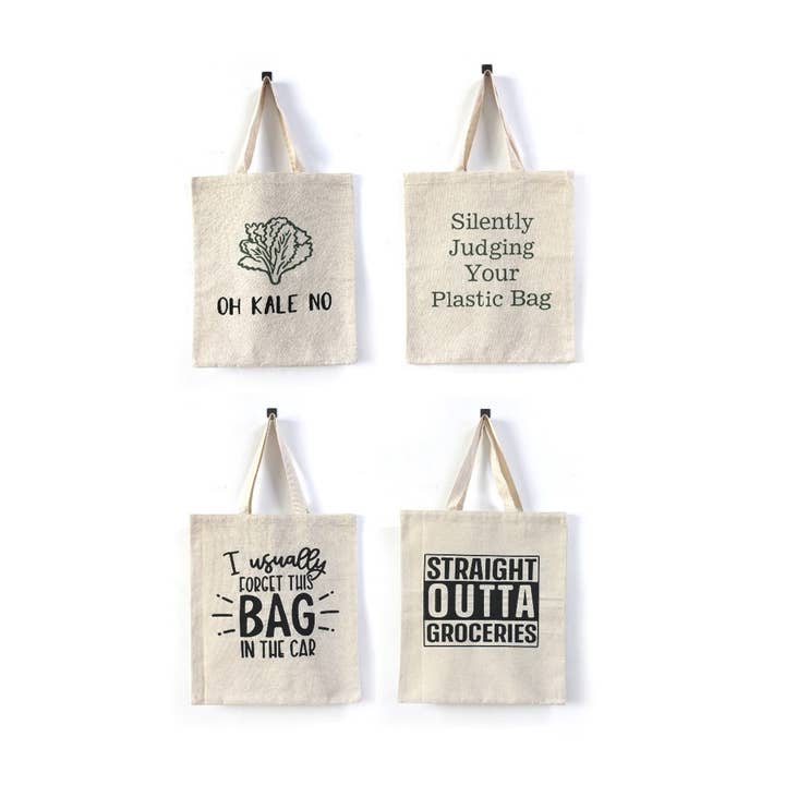 Sac fourre-tout en toile imprimée Sayings pour la vente par Mabelle Home
