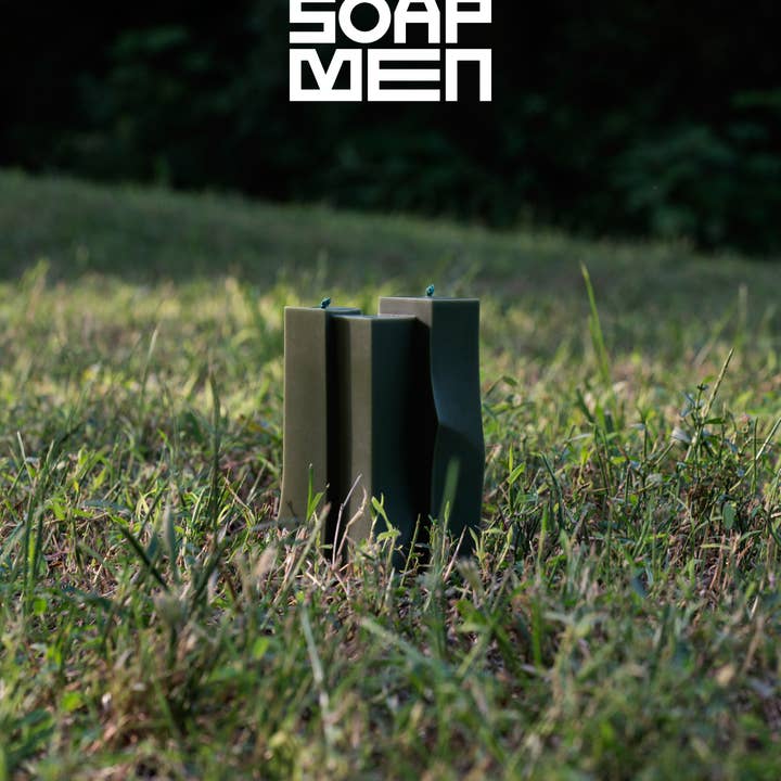 BOLTBOLT - Wholesale Novelty Candle - SOAPMAN Vertical Bar Sculpture Candle - Wild Growth of Grass - Olive Green11