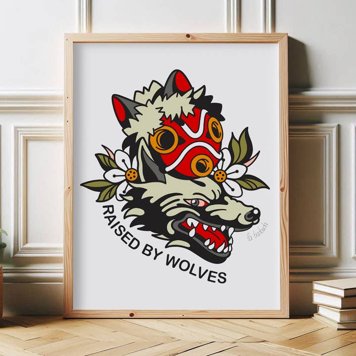 Mononoke Wolves, gedruckt von La Barbuda für den Großhandel von La Barbuda - No U.S. custom fees