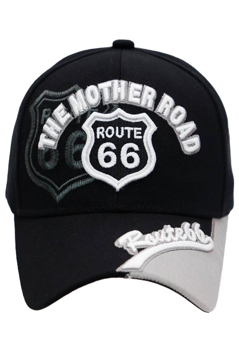 Cap Zone - Wholesale Baseball Cap - Women's - Route 66 The Mother Road Arc Logo Acrylic Baseball Cap15