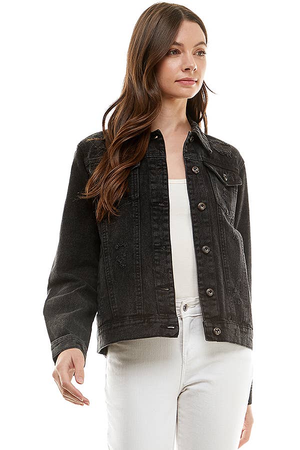 patrol jeans - Wholesale Denim Jacket - Women's - Ladies Denim Jacket with Distressed2
