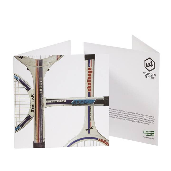 Tarjeta de felicitación con nombres de raqueta para venta al por mayor de Sporting Nation