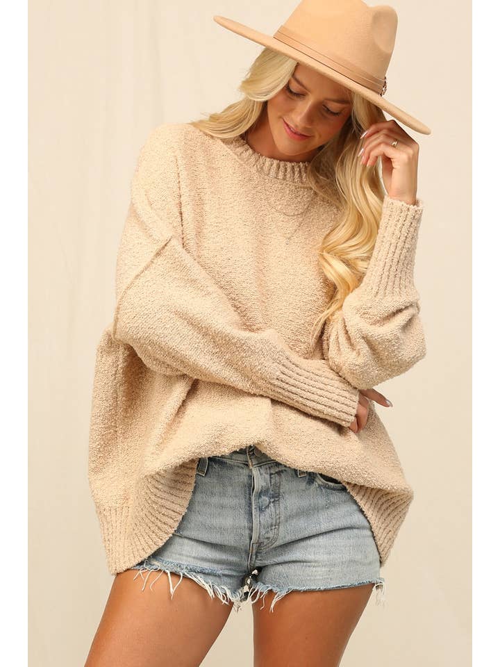 KyeMi - Wholesale Knit Sweater - Women's - A Sweater Featuring Exposed Seam Detailing10