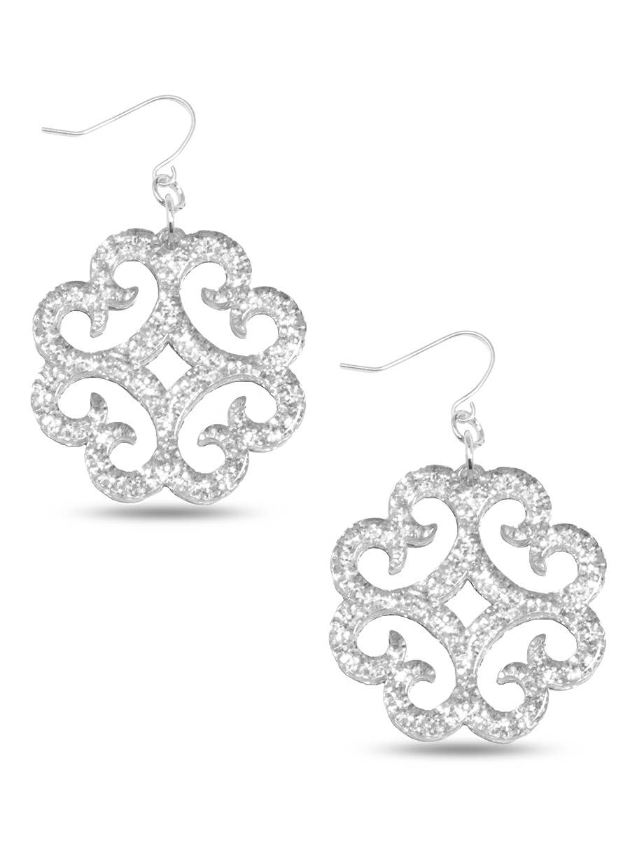 ZENZII Jewelry - Wholesale Hangende/ronde oorbellen - Circular Wave Pattern Resin Drop Earring18