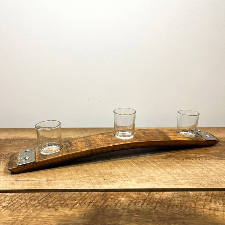 Mini Arch Three Votive Wine Barrel Stave Candleholder for wholesale by Barrel Werks