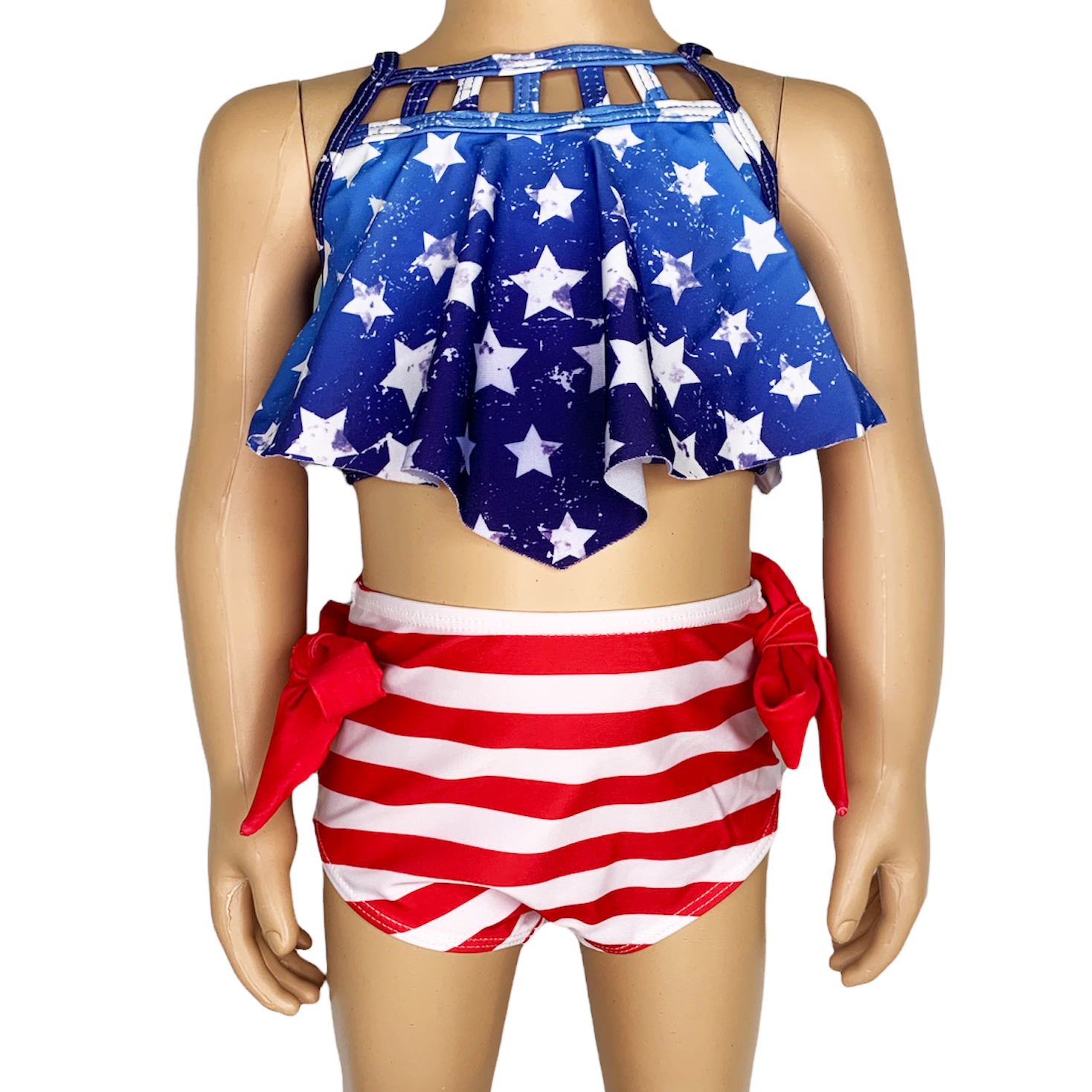 Girls patriotic fashion swimsuit