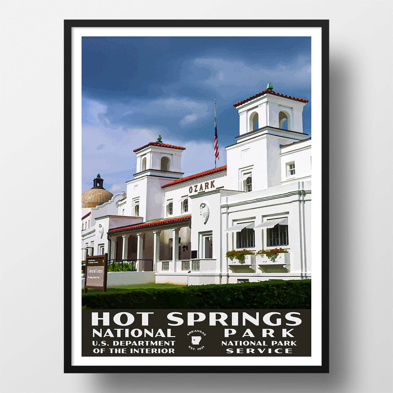 Just Go Travel Studios - Wholesale Poster - Hot Springs National Park Poster-WPA - WS1