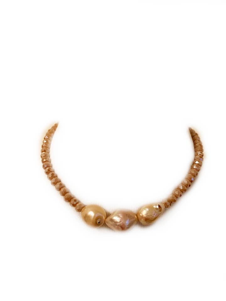 Sunshine 14" Beaded Pearl Necklace/Bracelet for wholesale by Hila