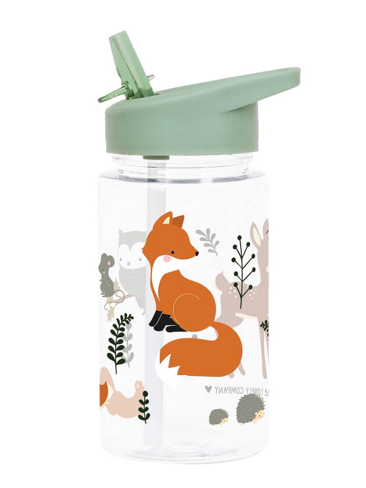 Kids drink bottle/water bottle: Forest friends for wholesale by A Little Lovely Company