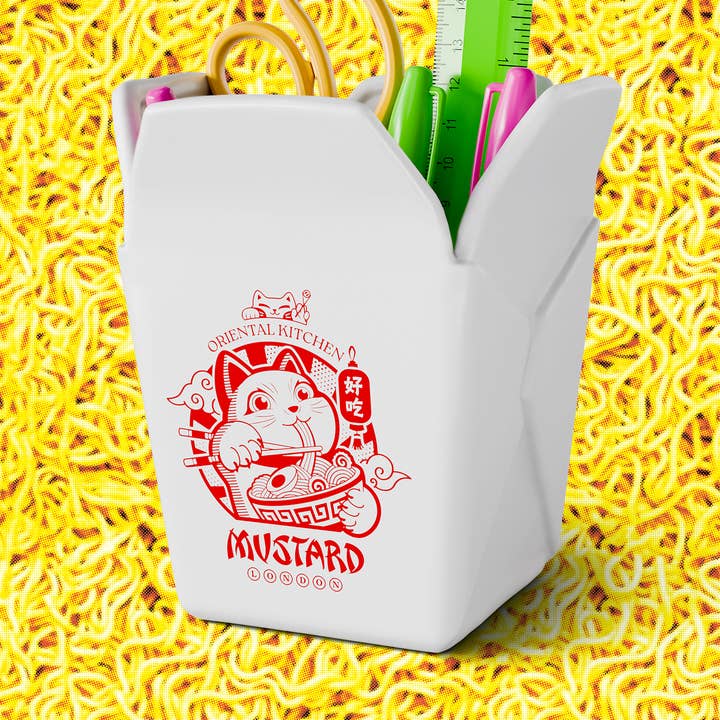 Porta-canetas Estilo Comida para Viagem por atacado de Mustard