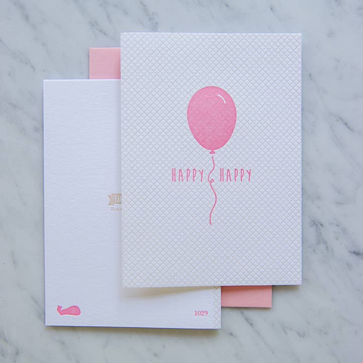 1029 - Pink Birthday Balloon for wholesale by Farmwood Press
