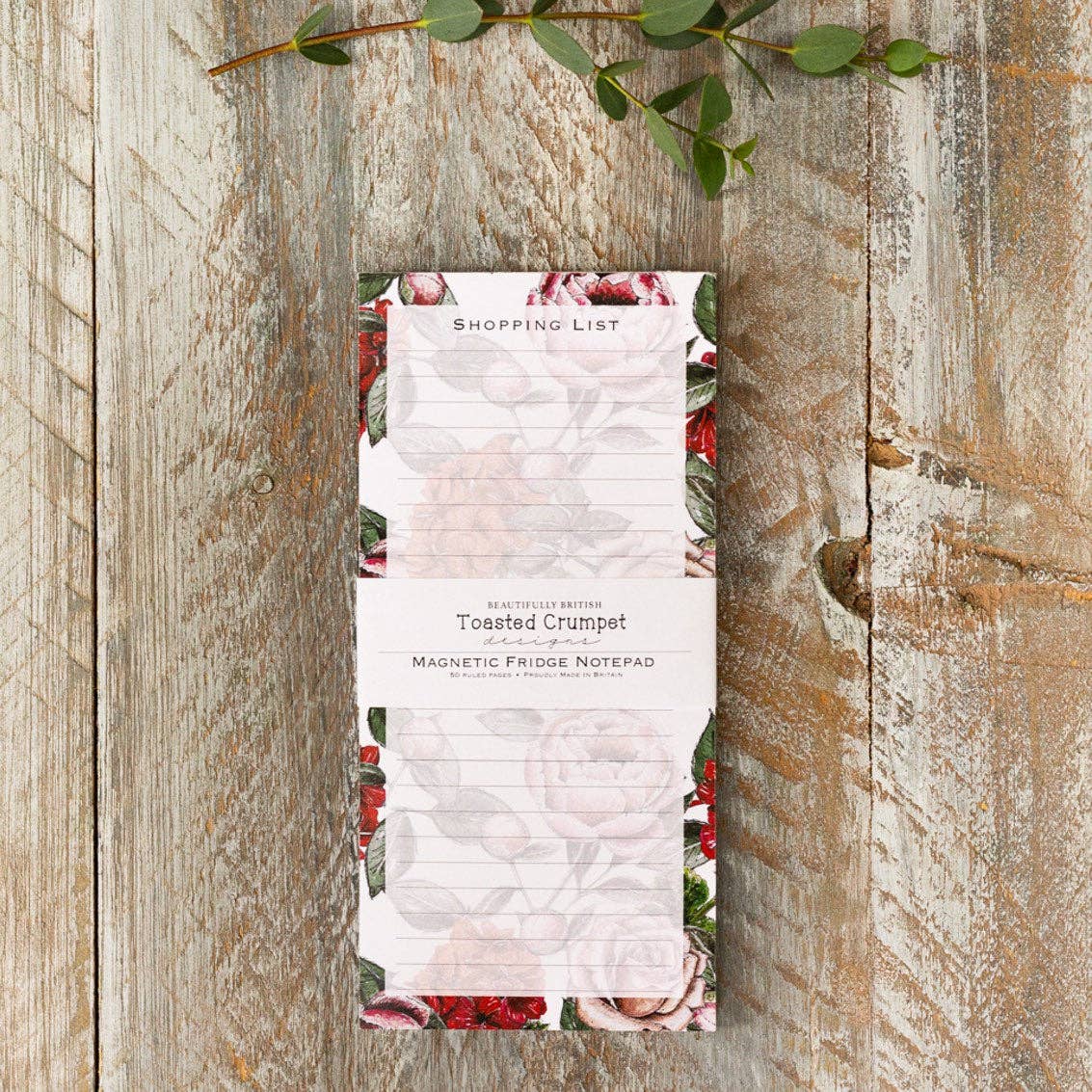 Toasted Crumpet – wholesale Notepad – In Full Bloom Magnetic Shopping List0