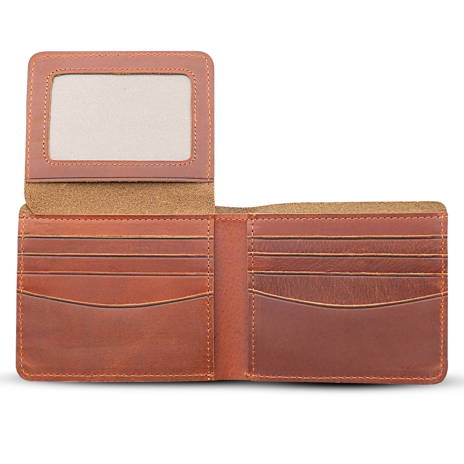 American Leather Goods - Wholesale Wallet - Men's - Genuine Leather Wallet for Men with Flap out ID Window3