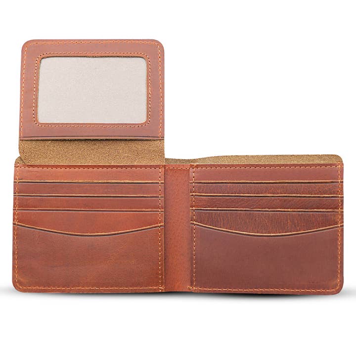 American Leather Goods - Wholesale Wallet - Men's - Genuine Leather Wallet for Men with Flap out ID Window11