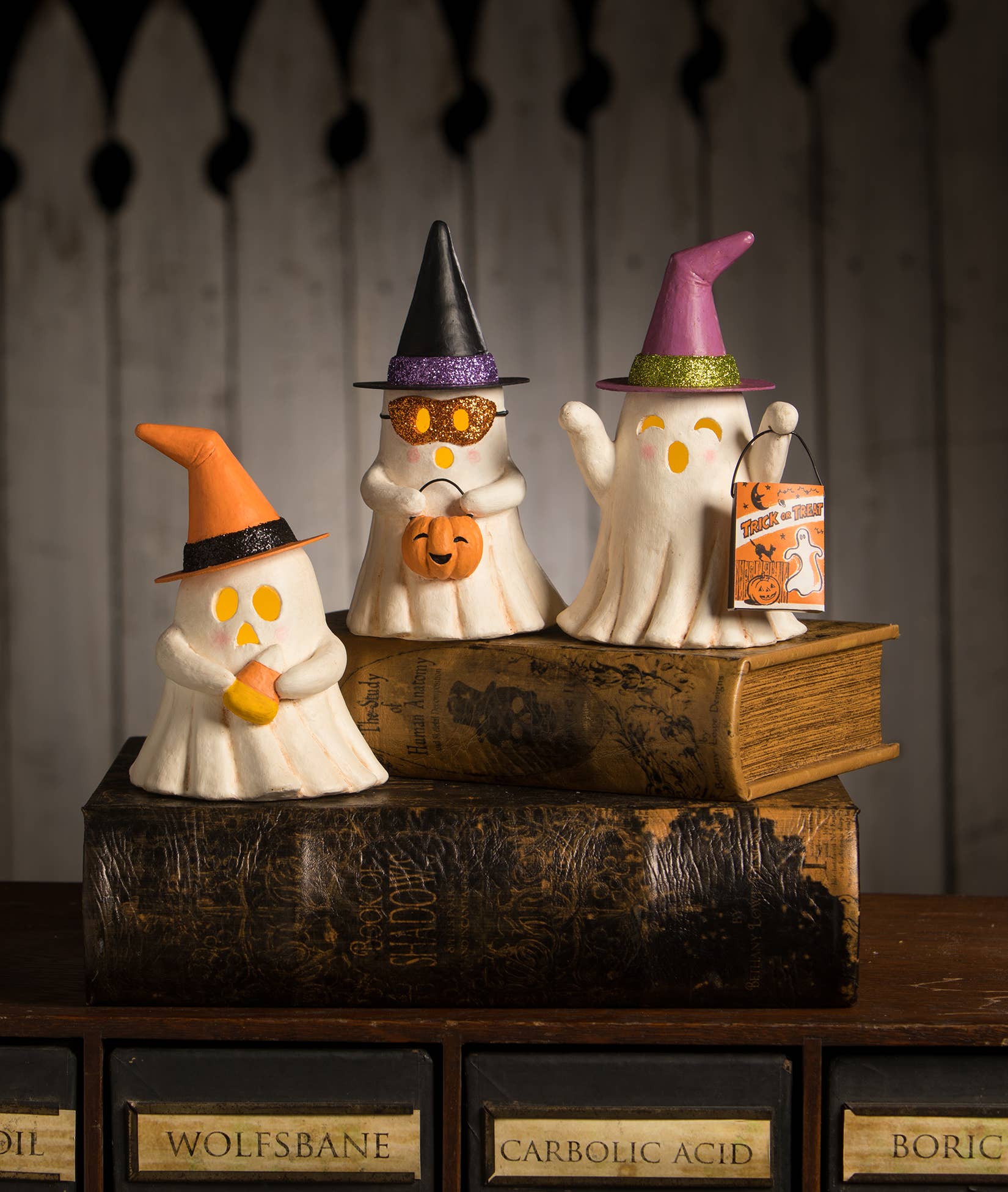 Bethany Lowe Designs - Wholesale Decorative Figurine - Witchy Ghost With Treat Bag4