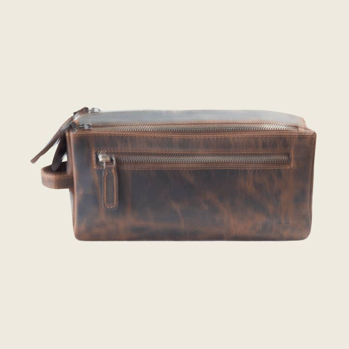 Rejse læder toilettaske for engroshandel hos Isiro Canada Ltd.