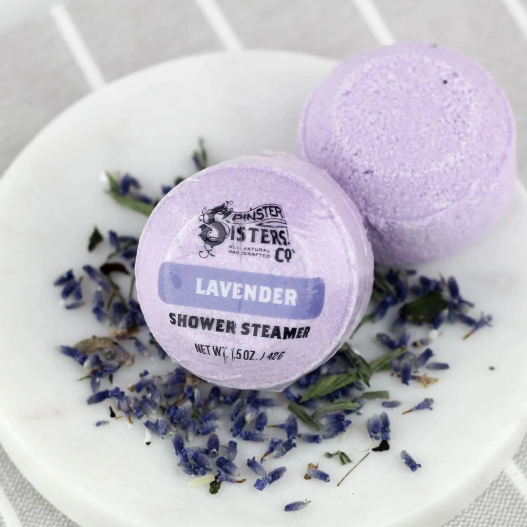 Spinster Sisters Co. / Old Salt Grooming Supply - Wholesale Shower Steamer/Bomb - Lavender Essential Oil Shower Steamer: Calming Aromatherapy5
