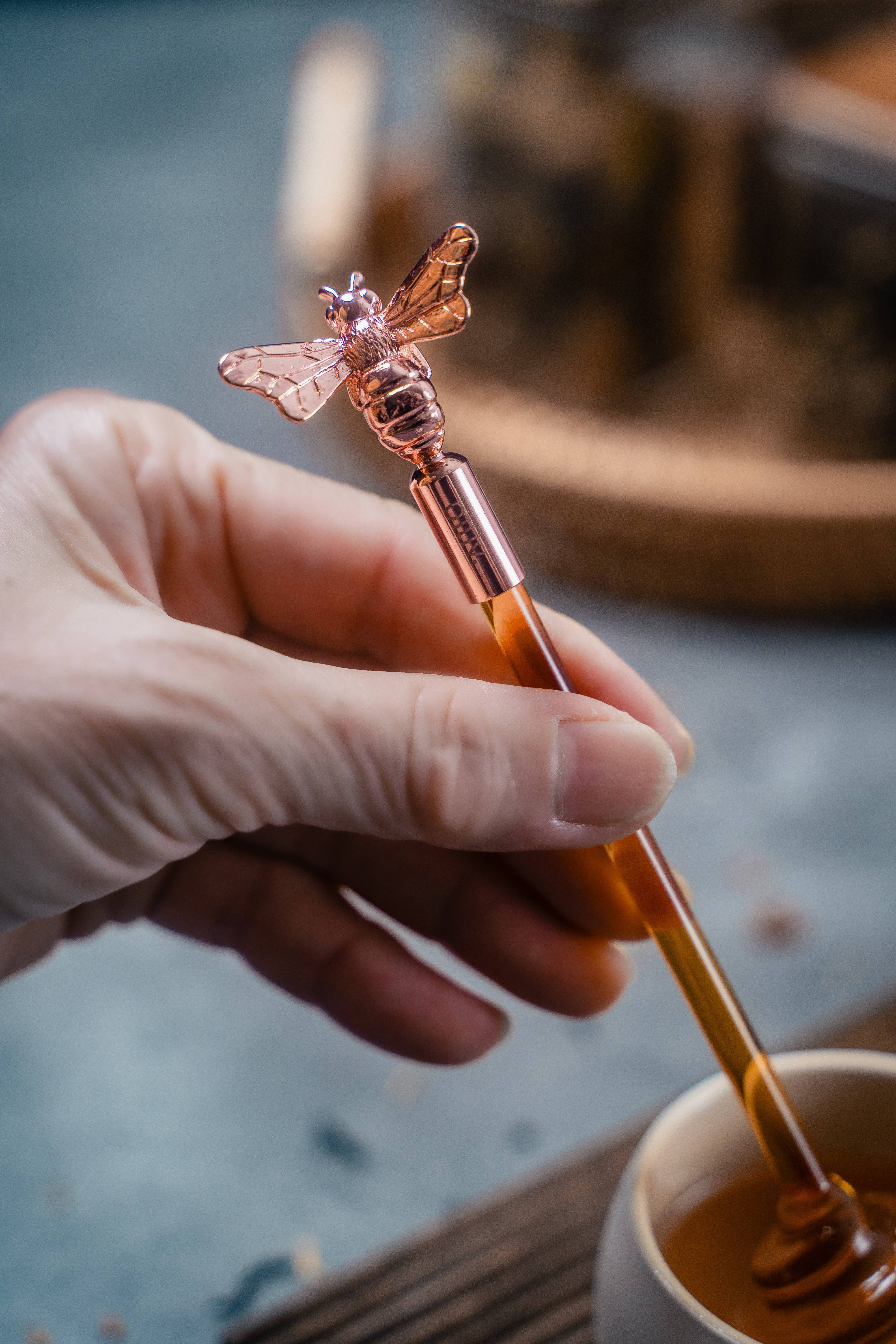 01living Ltd - Wholesale Honey Dipper - Glass Honey Dipper with Bee Head9