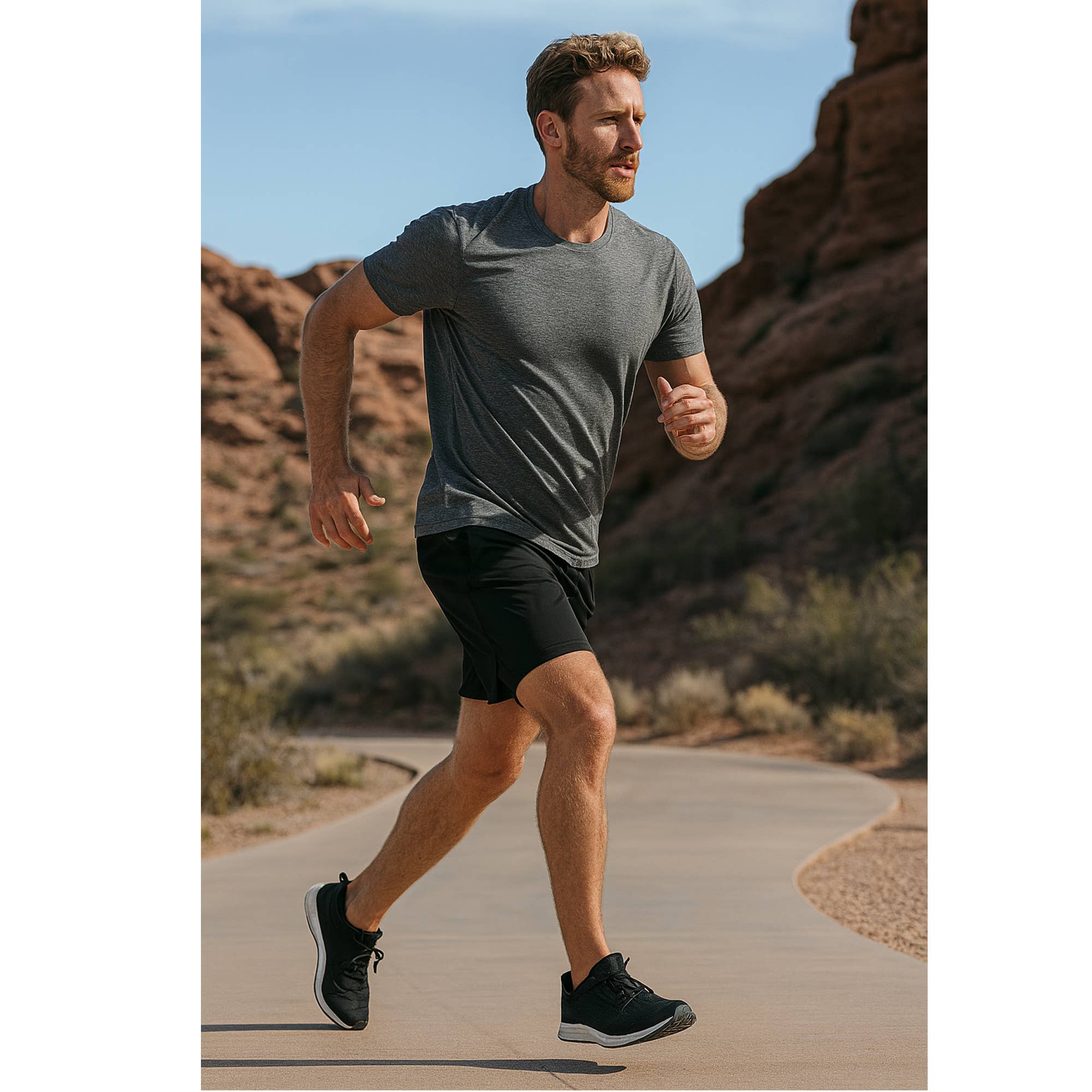 Galaxy By Harvic - Vendita all'ingrosso Pantaloncini sportivi - Uomo - Pantaloncini da corsa da uomo 2 in 1 elasticizzati ad asciugatura rapida con fodera16