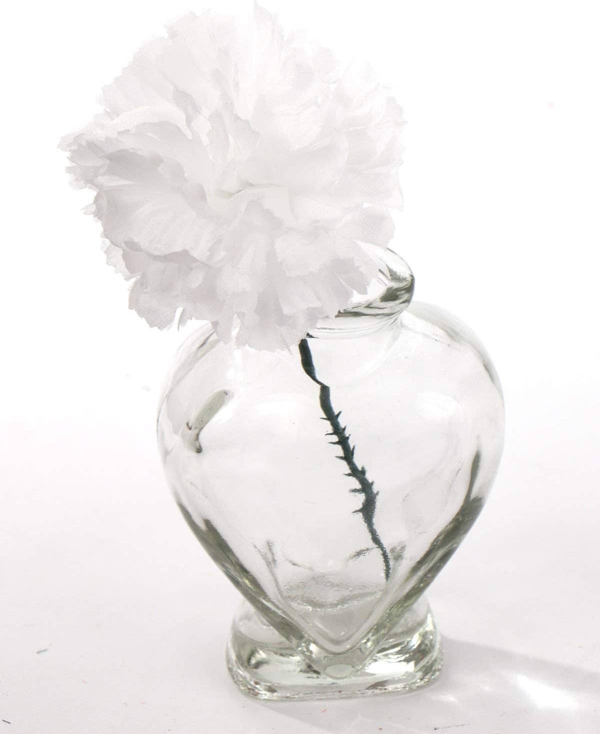 Larksilk - Wholesale Artificial Flowers - 100 White Silk Carnation Picks, Artificial Flower Heads2