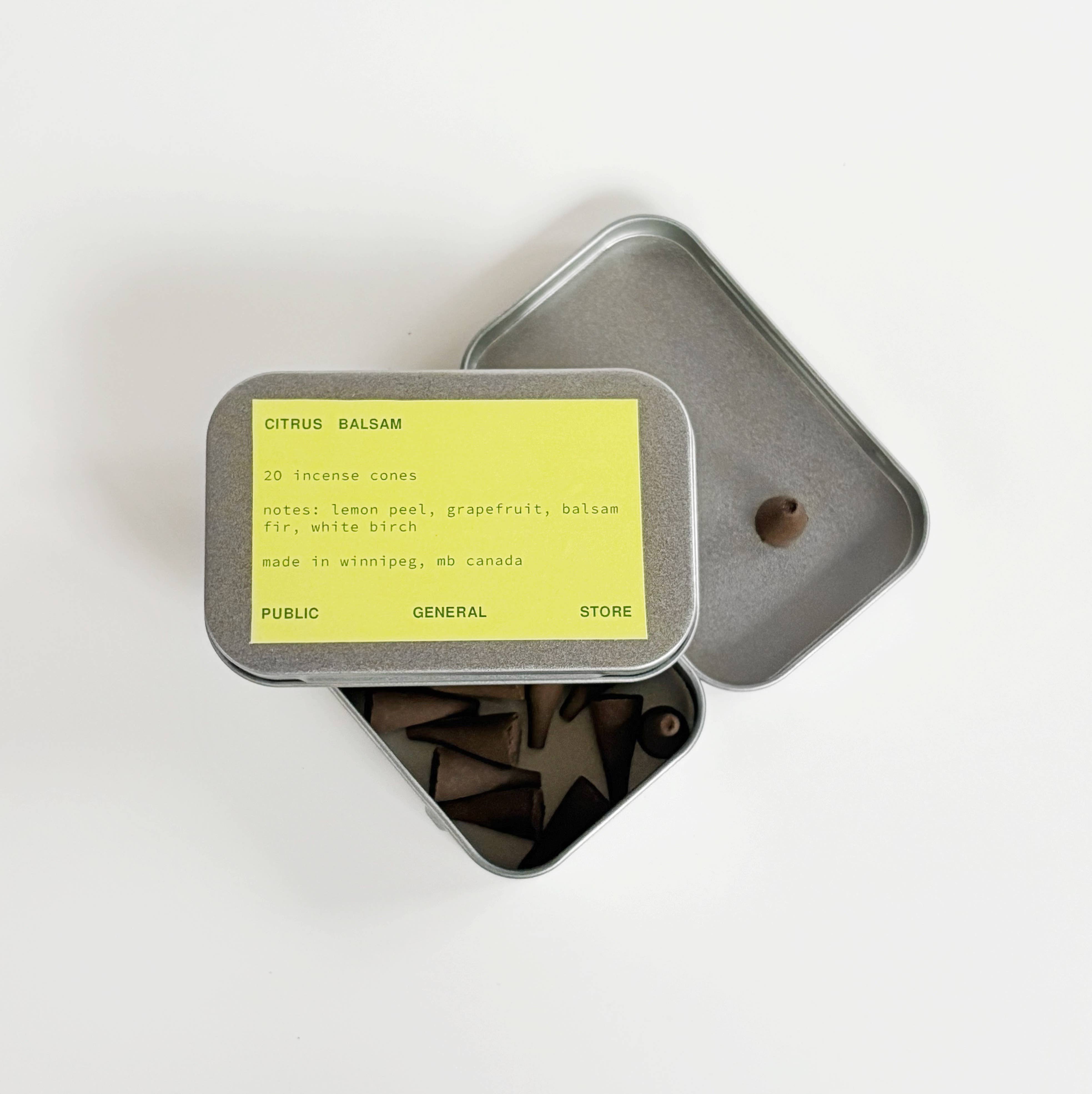 Public General Store inc - Wholesale Incense - Citrus Balsam Incense Cones