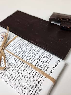 Local Handcrafted Burnt Sugar& Coconut Dark Chocolate Bar for wholesale by Two Friends Chocolates