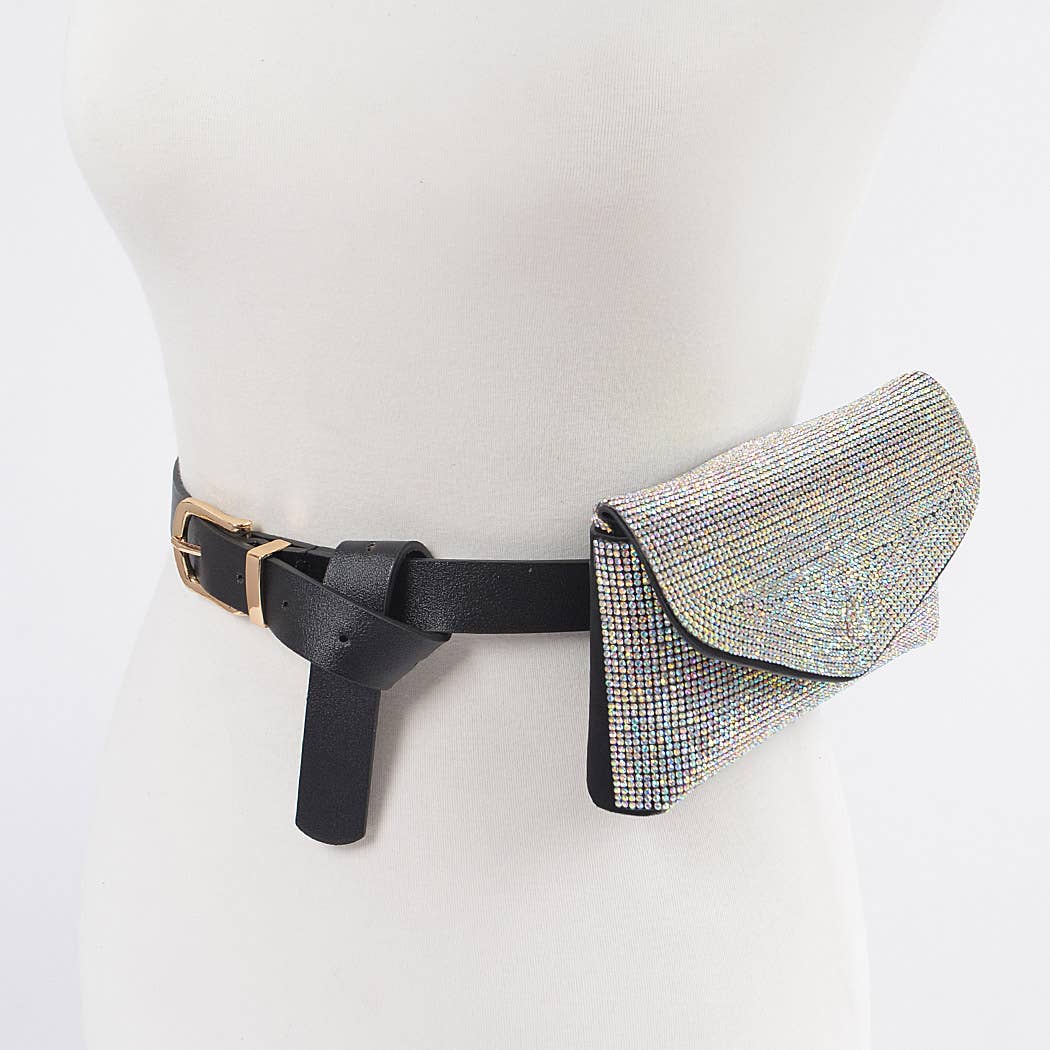 3AM BY H&D ACCESSORIES - Vente Sac ceinture – femme - Pack de fanny clouté en strass7