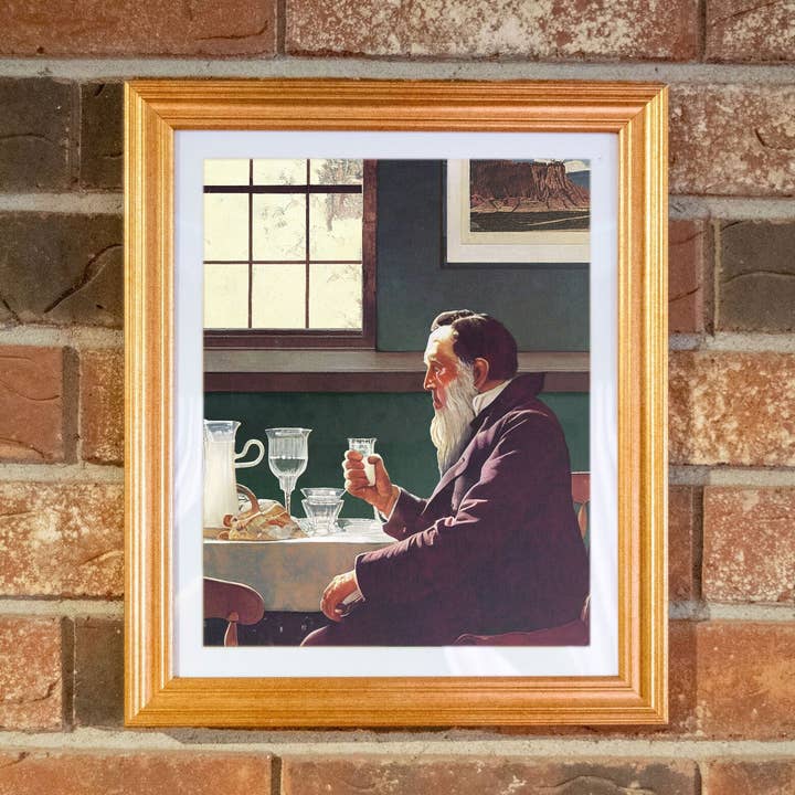 Brigham Young bebiendo un vaso de leche para venta al por mayor de Valiant Candle