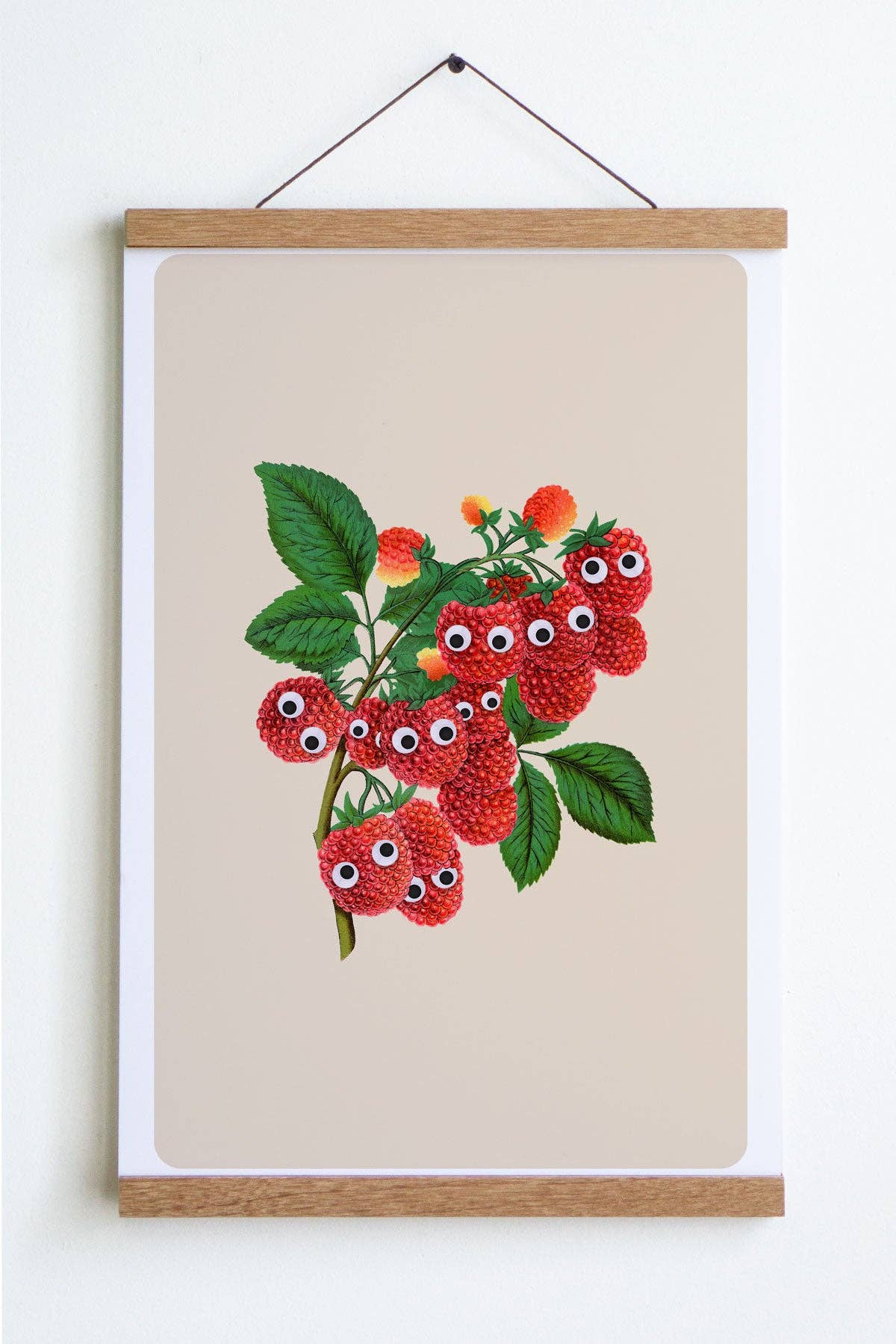 Stay Home Club - Wholesale Art Print - Googly Raspberries Print2