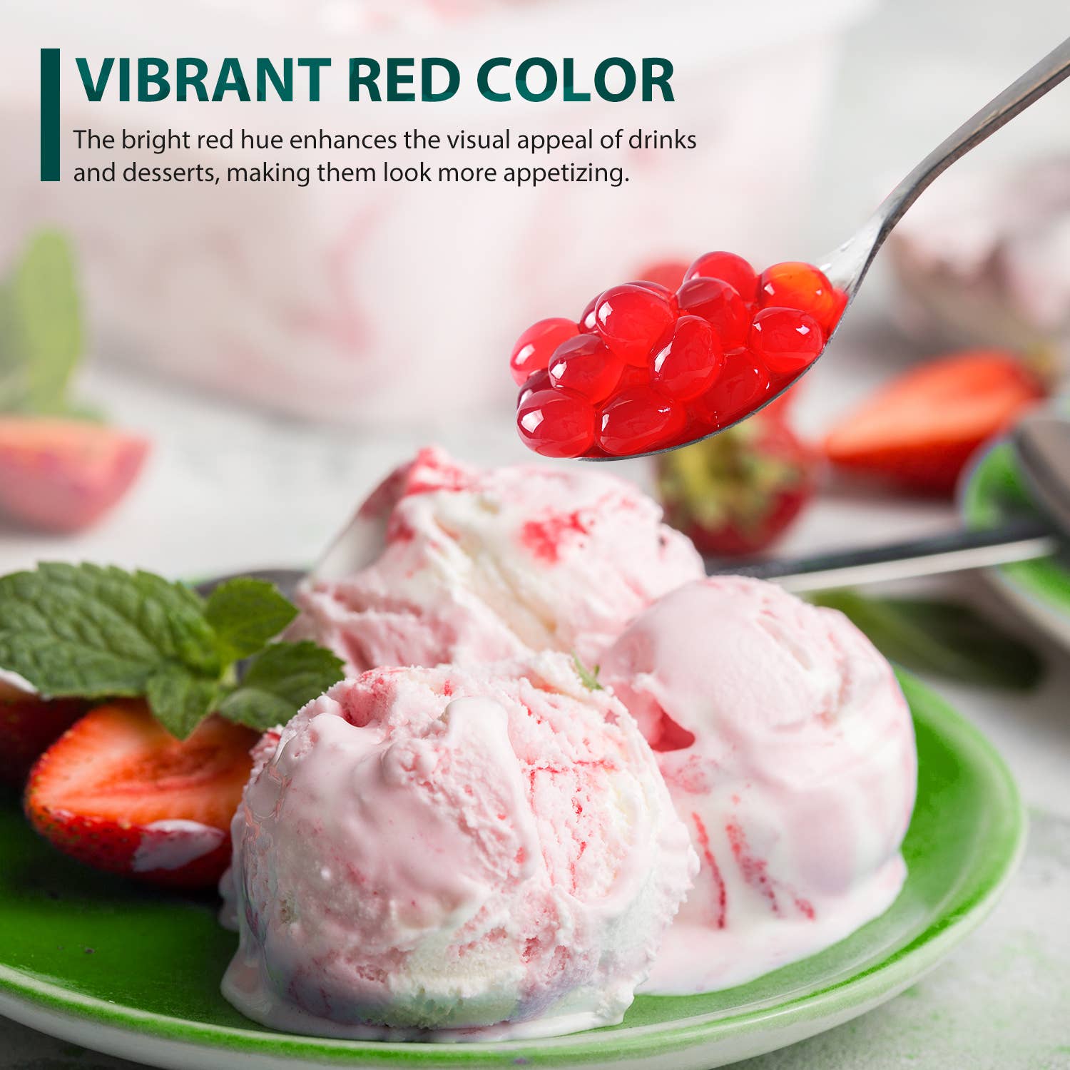 soeos - Wholesale Sprinkles - Soeos Strawberry Popping Boba Pearls, 6.6 lbs5