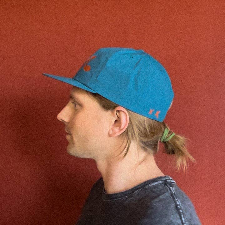 Desert Turquoise 'Diamondback' Roadie cap snapback for wholesale on Faire