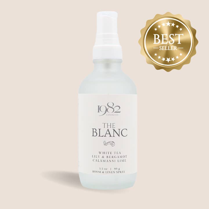 Le Blanc (3,5 oz) Spray pour Chambre et Linge pour la vente par 1982 Candle Co.