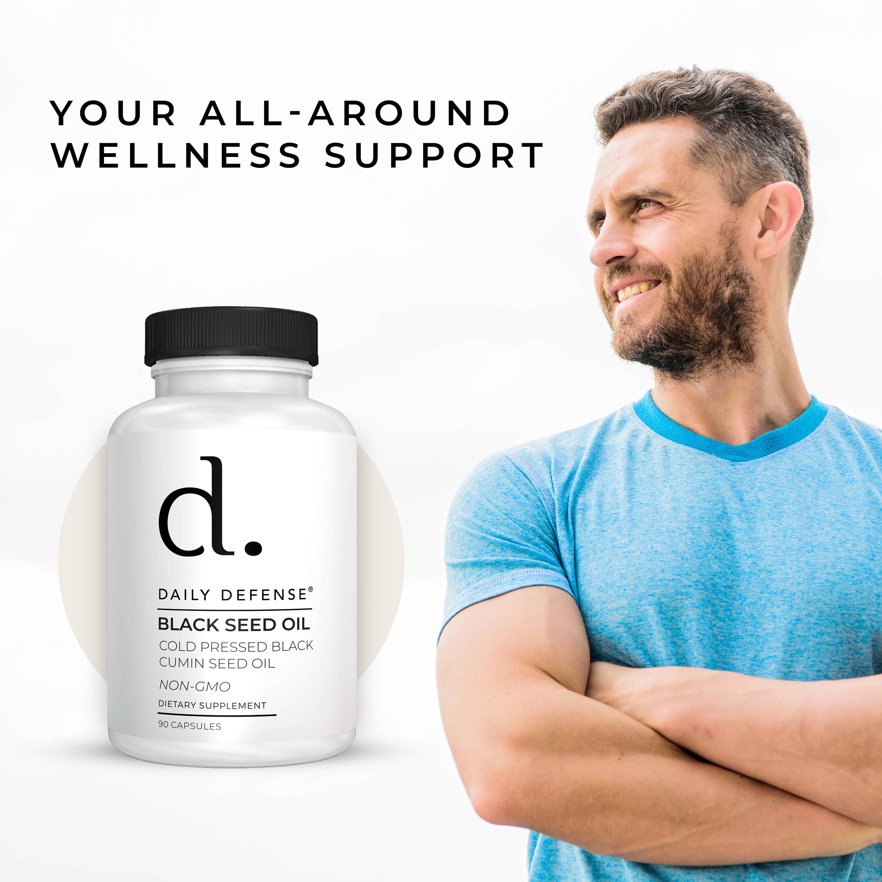 DAILY DEFENSE – wholesale Oral supplement/vitamin – BLACK SEED OIL Cold Pressed Black Cumin Seed Oil Non-GMO3
