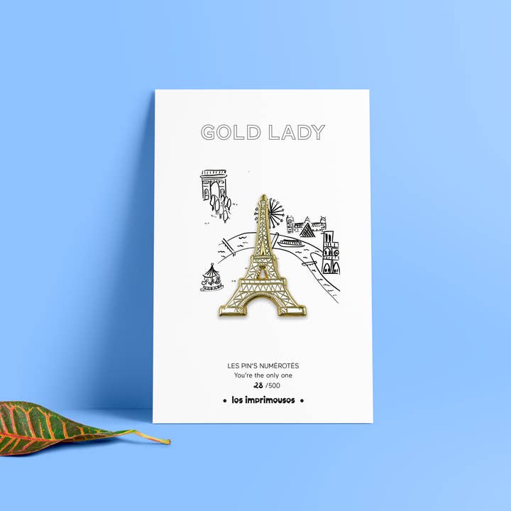 Pin's - Gold Lady - Eiffeltårnet for engroshandel hos LES IMPRIMEUSES