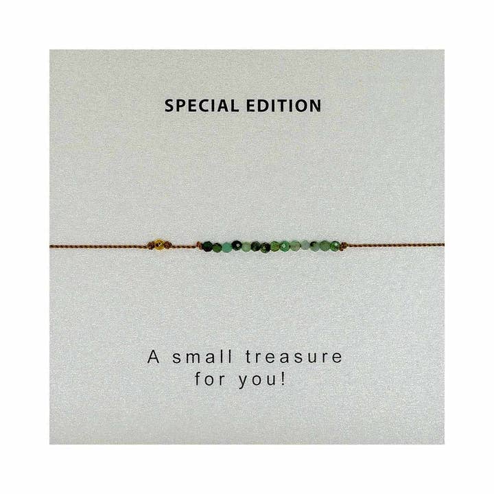 Soulsilk - Wholesale Beaded Bracelet - Emerald and Gold Bracelet- Special Edition1