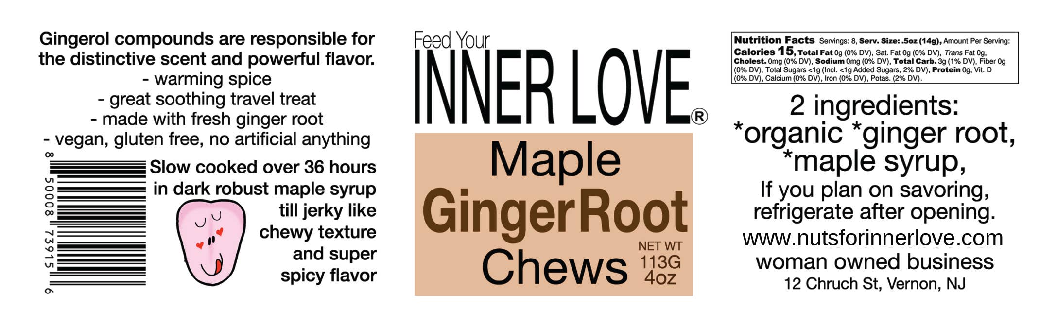 Nuts for INNER LOVE - Wholesale Dried/Dehydrated Fruit - Maple Ginger Root Chews3