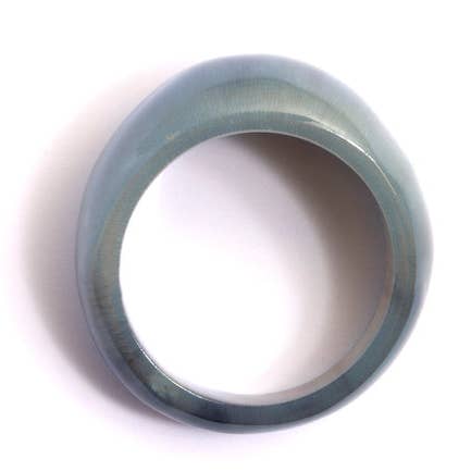 Rainey Bubble Domed Horn Ring in Quiet Harbor for wholesale by Faire Collection