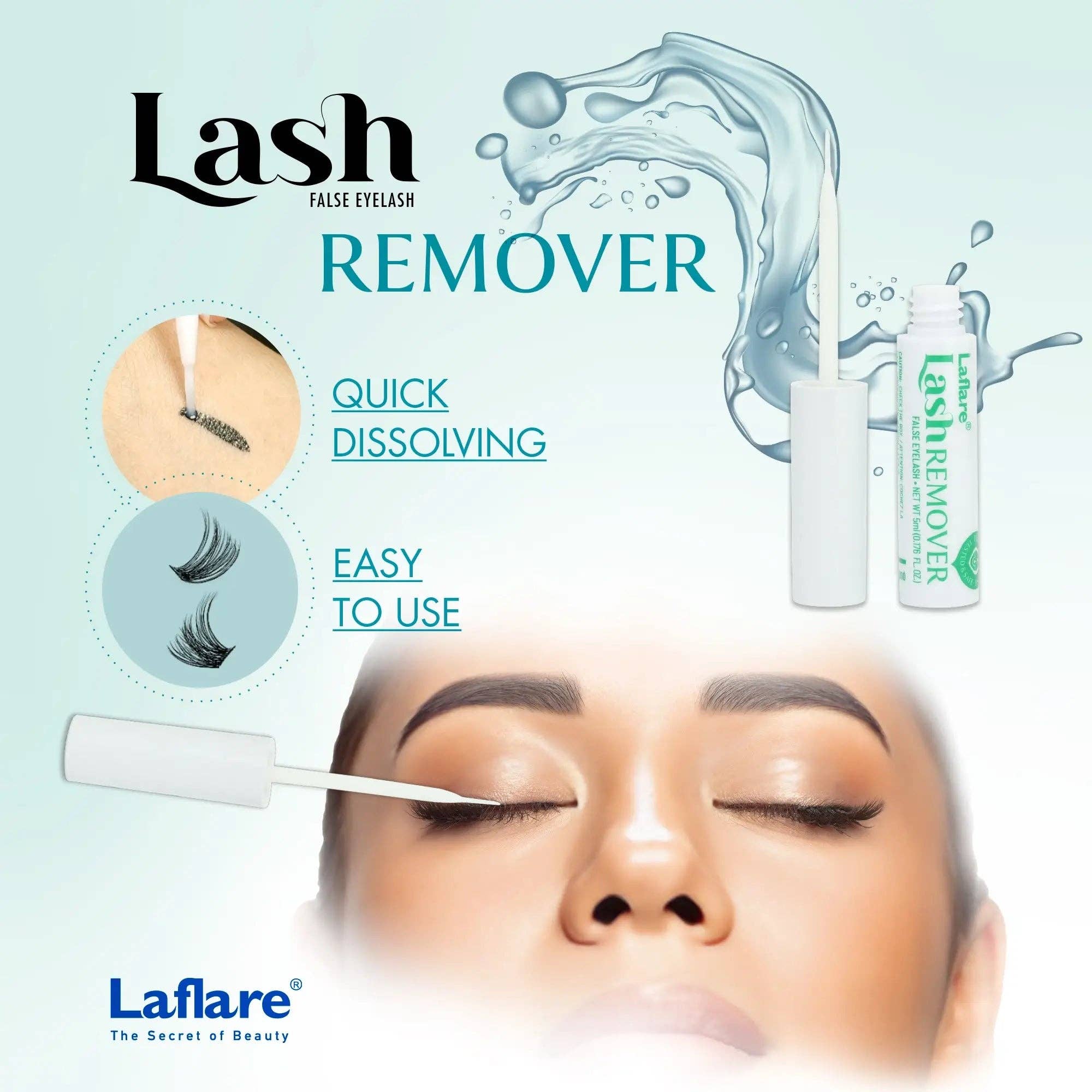 Laflare - Wholesale Eyelash/Brow Serum - Lash Glue Remover for Lash Extensions. 0.6oz / 5ml2