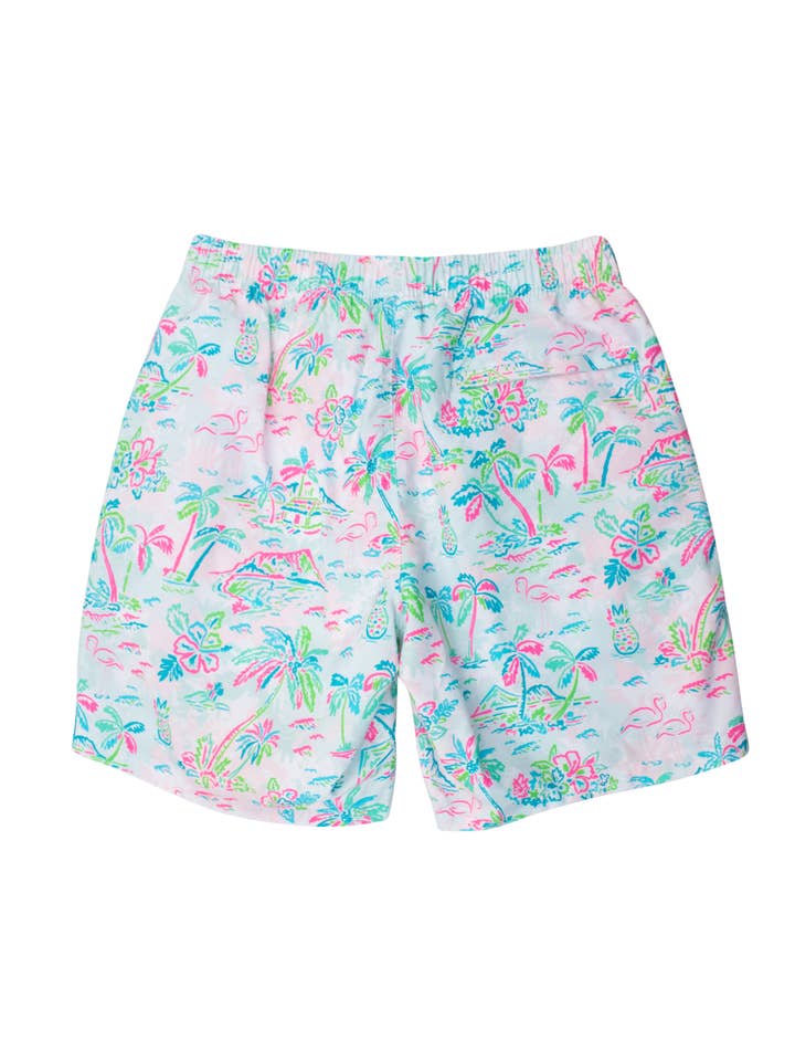 Blanco Bañador tropical de resort para hombre de venta al por mayor en Faire1