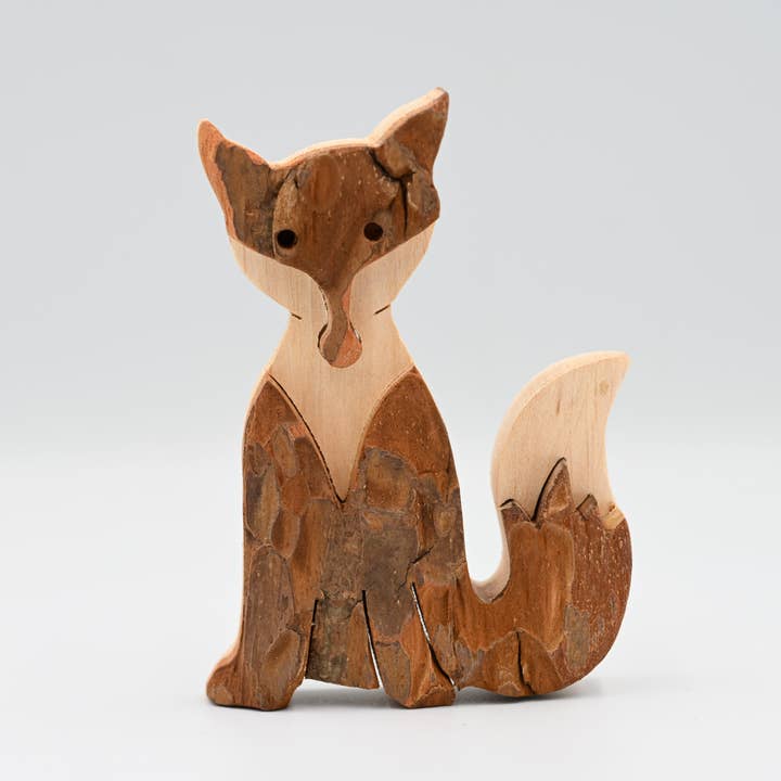 Small Bark Sitting Fox for wholesale by Talla Imports